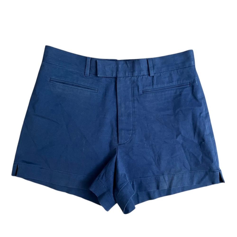 Versus Versace Men’s Navy‎ Tailored Shorts Size 34 48 Button Fly Italy Style